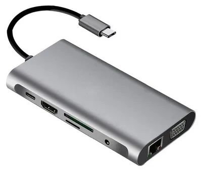 Produktbild von 10 in 1 Multifunktions USB Hub Typ-C USB 3.0 HDMI Zubehör