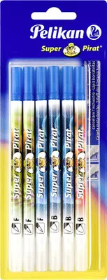 Produktbild von Pelikan Tintenlöscher Super Pirat 850F/B, 6er Blisterkarte