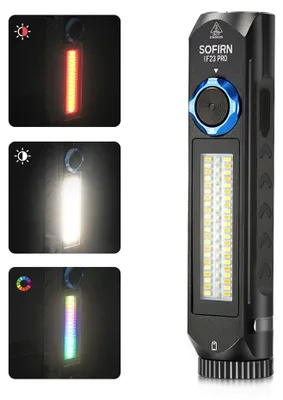 Immagine prodotto di Torcia LED RGB - IF23 Pro - 5000 lumen - XHP70B - Ricaricabile tramite USB-C - Magnetica - Impermeabile - Batteria 21700