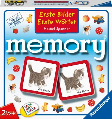 Image de Ravensburger Kinderspiele, 88688 Erste Bilder - Erste Wörter memory®, avec des motifs tirés du livre pour enfants best-seller de Helmut Spannner, jouet à partir de 2 ans