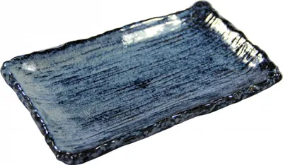 Produktbild von [ TAKI ] Japanischer Essteller / Sushi - Teller / Dunkelblau [ ca. 21.8x13cm ]