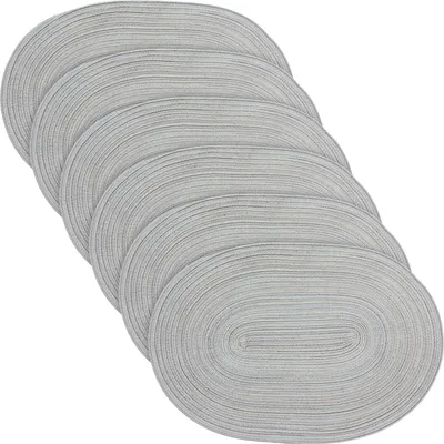 Produktbild von Erwin Müller Tischset Silves" 6er-Pack grau oval: 33x48 cm"