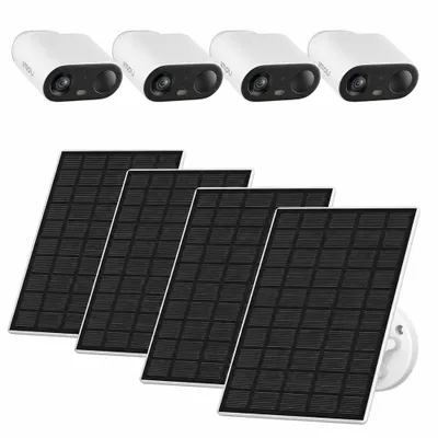 Produktbild von Imou Cell Go Full Color KIT Überwachungskamera mit Solarpanel 4er Pack weiß