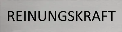 Produktbild von CombiCraft Aluminium Türschild Reinigungskraft 165x45mm mit 3M-Tape