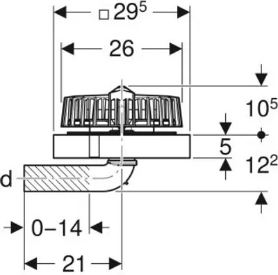 Produktbild von Geberit 359118001 Pluvia Dachwassereinlauf
