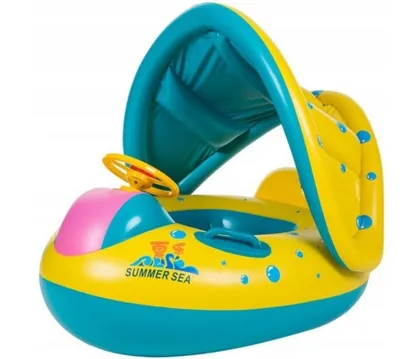 Produktbild von Schwimmring Schlauchboot für Kinder 15 kg Aufblasbar mit Sitz und Dach