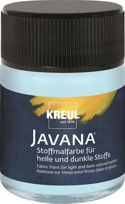 Produktbild von KREUL Javana Stoffmalfarbe für helle und dunkle Stoffe Eisblau 50 ml