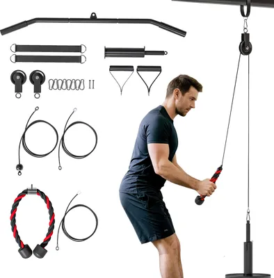 Produktbild von Sunvello Fitness Latzug Gym Fitnesssgeräte Kabelzug Pulley System Arm Krafttraining für Zuhause