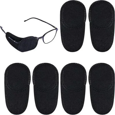 Productafbeelding van Oogpleisters, medium formaat, zwart, 6 stuks