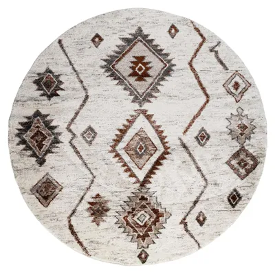 Produktbild von Berberteppich Rund - Blend Aztec Terra