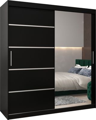Kleiderschrank, Schiebetürenschrank Schlafzimmer, Schrank mit Spiegel VERONA 2 180 cm