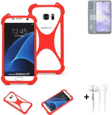 Produktbild von Handy-hülle + Kopfhörer kompatibel mit Tecno Pop 5S Schutz-hülle Bumper Silikon Schutz Hülle Cover Case Silikoncase Silikonbumper TPU Softcase
