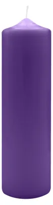 Produktbild von Spitzkopf Stumpen Kerzen Lila 25 x Ø 7 cm, 6 Stück