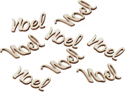 Produktbild von 25 Vintage Weihnacht Noel Holz Streudeko