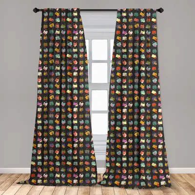 Immagine prodotto di Abakuhaus, tende per finestre, scarpe e borse da donna in stile retrò, set composto da 2 pannelli, 150 x 245 cm