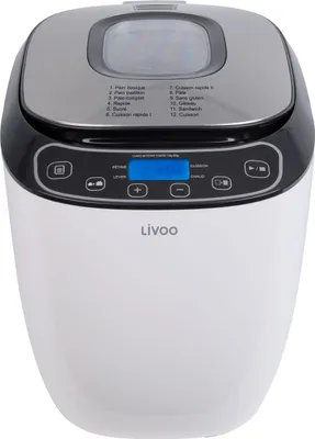 Produktbild von LIVOO Brotbackmaschine Brot backen Warmhaltefunktion 550W DOP218