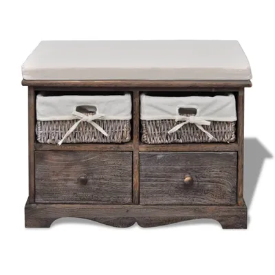 Immagine prodotto di Cassapanca Marrone 62x33x42 cm in Legno di Paulownia