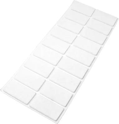 Produktbild von Adsamm® | 18 x selbstklebende Filzgleiter / Weiß / 25x50 mm / rechteckig / Möbelgleiter aus Filz mit 3.5 mm Stärke