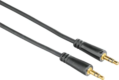 Image de Câble jack 3,5mm plaqué or 3m noir