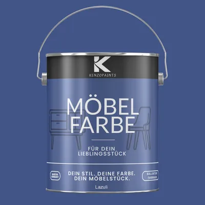 Produktbild von Kenzopaints 2,5Liter Möbelfarbe Möbellack Buntlack Farbraum - Lazuli