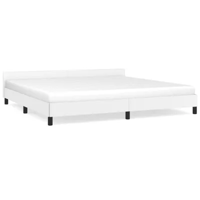 Produktbild von vidaXL Bettgestell mit Kopfteil ohne Matratze Weiß 200x200 cm