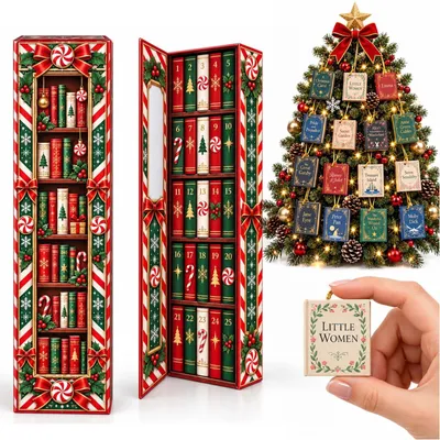 Productafbeelding van Mini Boeken Adventskalender 2026 voor 24 Boekenliefhebbers Kerstkalender D Eenheidsmaat