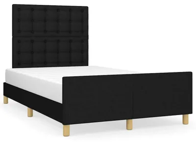 Zdjęcie produktu dla vidaXL Rama łóżka bez materaca czarna 120x190 cm tkanina