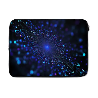 Produktbild von MuchoWow® Laptop Hülle 14 ZollBlaues Glühen einer Blume Laptoptasche - Laptoptasche - Stoßsicher - Schutzhaube