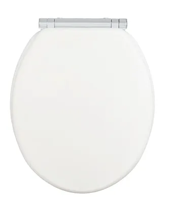 Produktbild von WENKO WC Sitz MDF Toilettensitz Klobrille Absenkautomatik Oval Weiß Matt