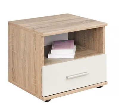 A product shot of a nightstand.
