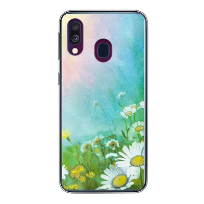 Produktbild von MuchoWow® Handyhülle Schutzhülle Hülle für Samsung Galaxy A40 Gänseblümchen - Sonne - Sommer Silikon Softcase Handy Hülle - Handy-Tasche