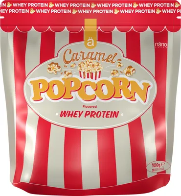 Produktbild von NanoSupps Whey Protein (1000g) Caramel Popcorn - Eiweiße - Molkenprotein-Konzentrat