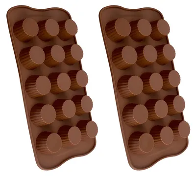 Produktbild von Pralinenform Silikon 2 Stück 15 Mulden für Süßigkeiten Eiswürfel Seifen Kekse