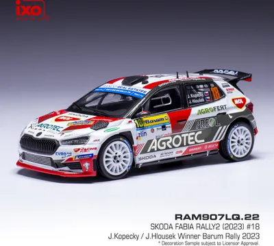 Produktbild von Škoda Fabia RS Rally2 Nr.18 Kopecký/Hloušek Barum Rally 2023 IXO 1:43