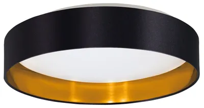 Image de Eglo 99539 MASERLO 2 LED Plafonnier 20W Ø380mm Blanc Noir Or blanc chaud