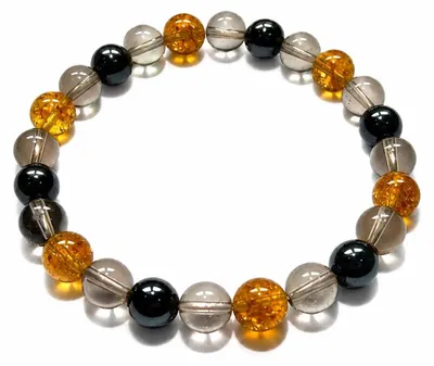 Stein-Armband, 8 mm Perlen, dehnbar, Unisex