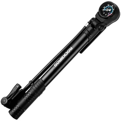 Produktbild von Rockbros 42310006001 Fahrradpumpe Mit Manometer - Schwarz