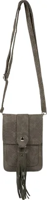Produktbild von styleBREAKER Damen Mini Bag Umhängetasche Schlangenleder Optik mit Fransen, Handytasche, Schultertasche, Handtasche 02012363