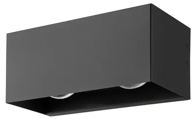 Immagine prodotto di Applique Biemissione Esterno Moderna Lesmo Alluminio Nero Led