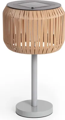 Produktbild von LED Tischlampe Außen Solar Rattan Nygala Natürlich