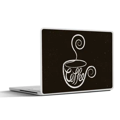 Produktbild von MuchoWow® Laptop Aufkleber Sticker Cover Kaffee - Sprichwörter - Zitate - Vintage - Kreidetafel 31x22.5 cm - Laptop-Deko