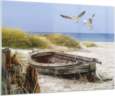 Produktbild von Bilder auf glas - Einteilig - Strand Möwen £ódŸ - 100x70cm - Glasbilder - Wandbilder - Bilder - zum Aufhängen bereit - Wanddekoration aus Glas - Glas Bilder - Wandbild auf Glas - GAA100x70-4170