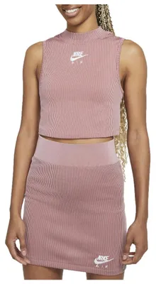 Imagen del producto de Nike – camiseta sin mangas tipo crop de punto canalé, para mujer, talla L
