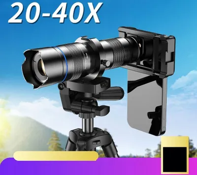 Obrázok produktu pre Teleobjektív s zoomom, optická kvalita 20-40x + statív, kompatibilný s telefónmi a smartfónmi, značka Apexel / model APL-20-40XJJ029