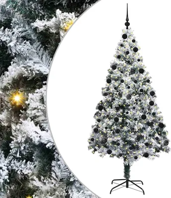 Obrázok produktu pre vidaXL Umelý vianočný stromček s 300 LED diódami so stojanom biely 210 cm