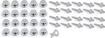 Produktbild von TENAX®-Set – Edelstahl Schraube Ø 3,4 mm 16mm & Oberteil bis 2mm Plane, 1 Schlüssel, für Persenning Boot & Wohnmobil Größe: 20er Set