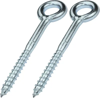 Imagen del producto de Ganchos para tornillos con aro, acero, diámetro 12x120 mm, 2 unidades, para montaje en pared
