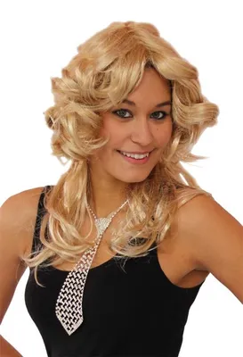 Produktbild von Blonde 70er Jahre Perücke Langhaarperücke Disko Blond 70iger Jahr 70s