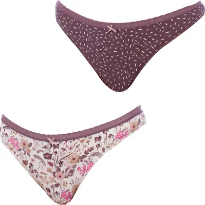 Immagine prodotto di Janira, confezione da 2 tanga da donna in cotone Coquettes Grape Party 1031248