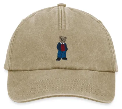 Produktbild von Spreadshirt Gestickter Teddy Mit Schal Und Jeans Vintage Cap, One size, Vintage Beige
